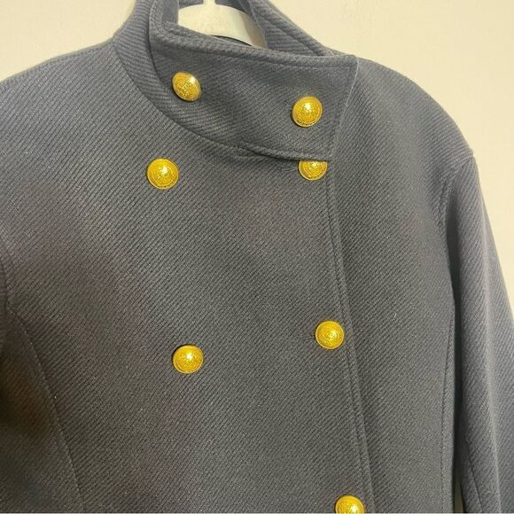 $645 NWT Ramy Brook Navy Peacoat with Notched Collar XS - Picture 6 of 10